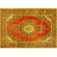 thumbnail image 1 of Ahgly Company Indoor Rectangle Medallion Yellow Traditional Area Rugs, 2' x 5', 1 of 4
