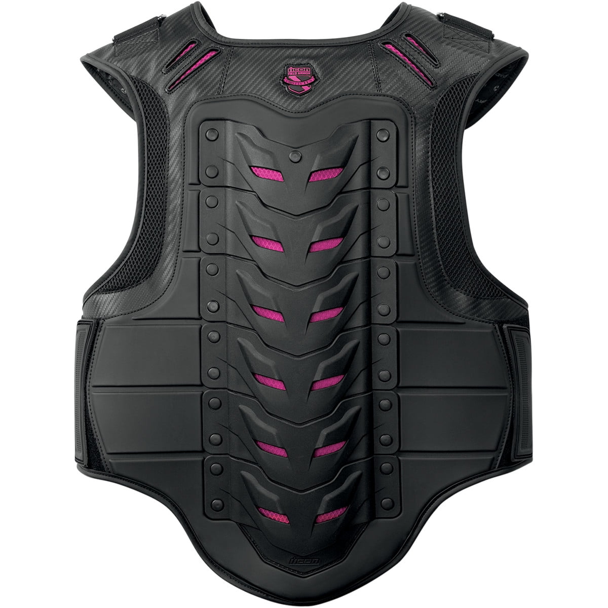 Womens Hot Pink Bulletproof Style Leather Vest
