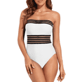 thumbnail image 7 of Hilor Womens Bandeau One Piece Bathing Suits Tummy Control Swimsuit Halter Swimwear Monokini, 7 of 7