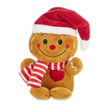 Scented Brown Gingerbread Man with Scarf Plush Child's Toy, 5.75", by Holiday Time