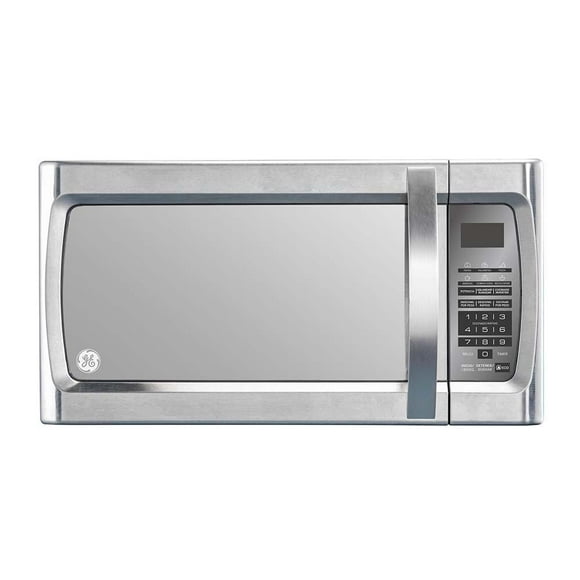 Horno de Microondas GE 1.1 Pies con Acabado Espejo Gris