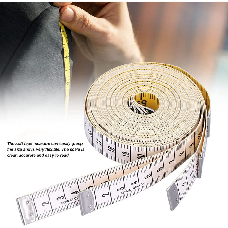 Body Measuring Tape, 150 cm/60 Inch Soft Sewing Measuring Tape Ruler Dual  Sided Tape Measure for Measure Body/Chest/Waist Circumference, White 1Pcs