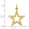 thumbnail image 3 of 14k Yellow Gold Diamond-cut Star Charm, 3 of 4