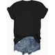 thumbnail image 2 of Proud Mom of Two Awesome " Letter Print Crew Neck T-Shirt - Casual Short Sleeve, Cotton, Machine Washable, Women's All-Season Tee with Heart & Star Design, 2 of 6