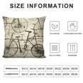 thumbnail image 6 of JEUXUS  Throw Pillow Covers Vintage Bikes Square Pillowcases for Home Decor Sofa Car Bedroom Overlapping Bicycles Seamless Pattern Black White Painting Pillow Cases 2pc, 6 of 6