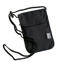 Neck Wallet RFID Blocking Passport Holder Easy to Conceal Travel Pouch Travel Passport Package Multi Function Document Package Waterproof Passport ID Bag Walmart