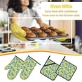 thumbnail image 5 of Cauagu Lemon (3) Print Oven Mitts and Pot Holders 4 pcs Set,Extra Thicken Long Kitchen Oven Glove Potholders BBQ Gloves-Oven Mitts and Pot Holders(11 Inch), 5 of 6
