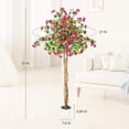 thumbnail image 2 of Qinaqin 6FT Alto Potted Artificial Bougainvillea Tree con Madera Trunk y Rosa Flowers para Indoor Outdoor Use, 2 of 5