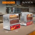thumbnail image 6 of ROVSUN 32QT/30L Hot Dog Steamer, 2-Tier Hut Steamer Hot Dog Steamer with Bun Warmer Cooker 175 Hot Dogs & 40 Buns Capacity with Removable Shelves Food Clip for Party Event Concession Stand, 6 of 7