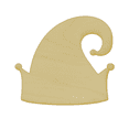 thumbnail image 1 of Package of 1, Jumbo 18" x 16.75" x 0.125" Baltic Birch Plywood Elf Hat Wood Cutout for Art and Craft Project, Made in USA, 1 of 1