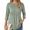 Gray Green, variant on MOYIKO 3/4 Length Sleeve Womens Tops Round Neck T Shirts Pleated Tunic Summer Fall Blouses Dressy Casual
