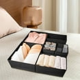thumbnail image 3 of 6-Piece Foldable Drawer Organizer, Wardrobe Storage Box Set, Drawer Style Closet Dividers, Foldable Storage Bins for Underwear Socks, Non-Woven Fabric Organizer, 3 of 5