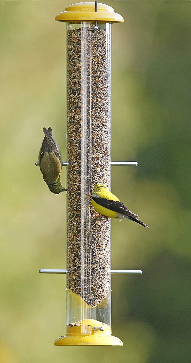Hiatt Manufacturing Stokes Select Topsy Turvy Finch Bird Feeder - 8 Perches - Yellow, 19 In
