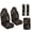 Cottagecore Mushroom Fern, variant on Xixirimido Car Seat Cover Set of 5 Pieces Front Seat Covers with Matching Seat Belt and Center Console Covers PU Leather Fits Most Vehicles, Black Cat Colorful Daisy