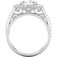 thumbnail image 2 of Pompeii 1 3/4ct Halo Diamond Vintage Ring 14K White Gold (G/H,SI2), 2 of 3