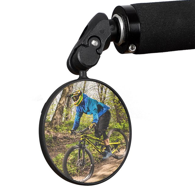 Rétroviseur de Vélo Monté au Guidon Pliant Réglable Miroir Convexe Accessoire de Vélo Workhe