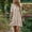 Khaki, variant on Linen Dress Interview Dress Regular Fit 2026 Summer Striped Print Short Sleeve Lapel Button Down Boho Dress for Lounge and Relax S-3XL