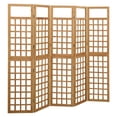 thumbnail image 1 of vidaXL 5-Panel Room Divider/Trellis Solid Fir Wood 201.5x180 cm, 1 of 4