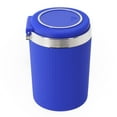 thumbnail image 2 of BUYISI Multifunctional Portable Car Ash Tray Cup Holder With Lid And Led Light Blue, 2 of 5