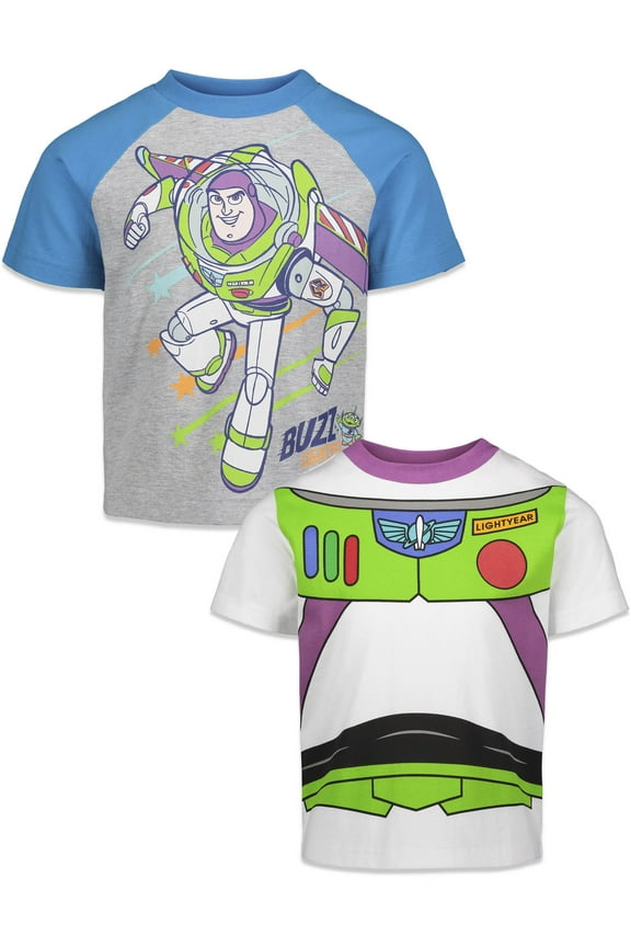 Pixar Toy Story Buzz Lightyear Toddler Boys 2 Pack T-Shirts