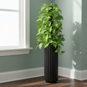 ZHMRFG Home Decor,15.7In Tall Plastic Vase Lightweight Shatterproof Material Ceramic Visual Effect Easy Maintenance,Festive Decor for Living Room Bedroom Office Reception Area Floral Display Decors