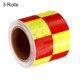 thumbnail image 3 of Cinta Reflectante Uxcell, 3 Rollos de 10 pies x 2 pulgadas Cinta de Seguridad Adhesiva Reflectora, Amarillo+Rojo Fluorescente Cuadrado, 3 of 6