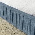 thumbnail image 6 of Queen Size Upholstered Bed Frame with Chenille fabric with pleated design,Grounded Queen Size Platform Bed with Headboard and Solid Frame. No Box Spring Needed-Blue(88"*67"*23.5"), 6 of 10