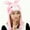 #2_Pink, variant on Unisex Plush Animal Face Winter Hood Ski Hat with Long Ear Straps Pom Pom Ends Soft Fleece Lined Earflap Cap for Women Kids and Parties