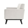 thumbnail image 4 of Loveseat Sofa, Ivory White, Fabric, Modern Contemporary, Mid Century Living Hotel Lounge Cafe Lobby, 4 of 8