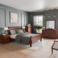 thumbnail image 2 of Furniture of America Arabella Wood 6-Piece Queen Bedroom Set in Cherry, 2 of 20