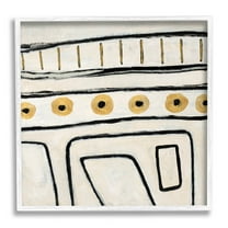 Stupell Industries Abstract Outline Shapes Pattern Painting White Framed Art Print Wall Art, Design by Lanie Loreth