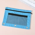 thumbnail image 2 of Pencil Pouch for 3 Ring Binder, 5 Pack Binder Pencil Pouch with Clear Window Pencil Bags with Zipper & Reinforced Grommets, Pencil Case for Binder Sky Blue, 2 of 4