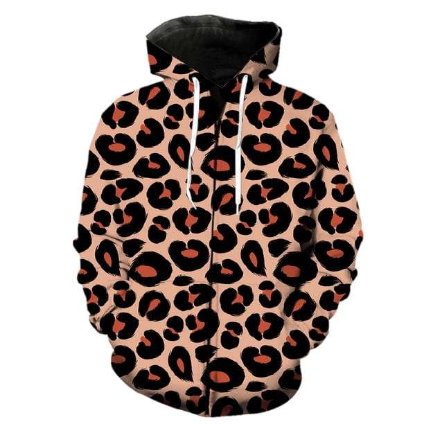 Sudadera con capucha y cremallera para hombre, con textura de piel de animal, divertida, informal, con estampado 3D, gran oferta 2024, ropa de calle de manga larga de gran tamaño, primavera y otoño.