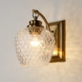 thumbnail image 4 of Golden Lighting Adeline Modern Brushed Gold 1 Light Incandescent Wall Sconce, 4 of 7