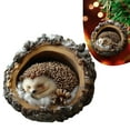 thumbnail image 2 of 4-Piece Sleeping Hedgehog Christmas Ornament/ 4pcs Animal Ornaments – Cozy Christmas Ornaments Acrylic Cute Animal Christmas Trees Hanging Decorations Rustic Nature Themed Home Decor Animal Lovers, 2 of 8