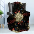 thumbnail image 4 of Astrology Soft Flannel Fleece Throw Blanket, Medieval Lion Portraits Astrological of Zodiac Antique Style, Cozy Plush for Indoor and Outdoor Use, 60" x 80", Multicolor, by Ambesonne, 4 of 5