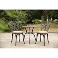thumbnail image 6 of 3-Piece Cast Aluminum Outdoor Patio Bistro Set with Cushions, Rust-Resistant Table and Chairs for Garden, Balcony, or Porch, 6 of 9