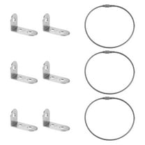 LOLIPPYY 3Sets Wall Fasteners for Furniture Silver Metal Anti Tip Furniture Safety Anchor Kit