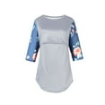 thumbnail image 2 of Edvintorg Nursing Shirts For Breastfeeding Summer Clearance Women'S Half Sleeve Printed Round Neck Casual Blouses Tops Pregnant Clothes For Women, 2 of 5