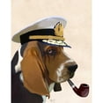thumbnail image 3 of Fab Funky 15x18 Black Modern Framed Museum Art Print Titled - Basset Hound Sea Dog, 3 of 5