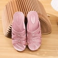 thumbnail image 3 of THDHVS Flat Sandals for Women,Women's Sandals,Women's Fashion Casual Flat Comfortable Spring and Summer Slippers Purple 6.5, 3 of 5