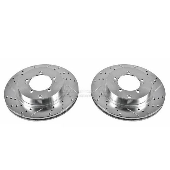 Power Stop Rear Pair of Drilled and Slotted Brake Rotors JBR1131XPR