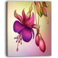 thumbnail image 3 of Design Art - Fleurs Fuchsia avec Feuilles Vertes, 3 of 4