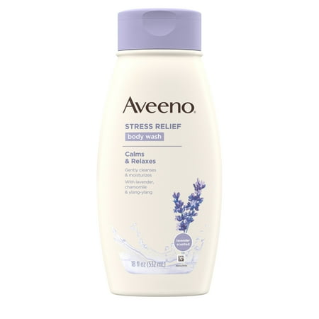 - Aveeno Stress Relief Body Wash with Lavender & Chamomile, 18 fl. oz