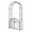 Black, variant on Biotree 79" Metal Garden Arch with Gate, Heavy-Duty Trellis Arbor with Lockable Gate and Safety Latch for Climbing Plants, with Ground Stakes, Bronze