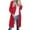 Red, variant on Women Cardigan Elegant Pockets Cover Up Casual Mid Long Length Tops Lightweight Cardigans