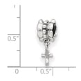 thumbnail image 3 of Fancy Bead White Sterling Silver Themed 20 mm 6.36 Reflections Cross Dangle Bead, 3 of 3
