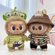 thumbnail image 3 of Conjunto de ropa de vinilo para muñeca de peluche Labubu de 38 cm para muñeca Kpop Exo Labubu de Corea, conjunto de camisa de animal a rayas, 3 of 4