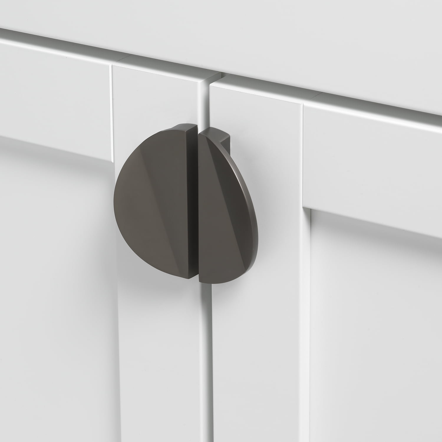 GlideRite 2-1/2 in. Center-Center Semi Circle Cabinet Knob, Graphite Gray - 4844-GPH, 1 Pack