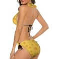 thumbnail image 3 of NICKSUN Women's Bikini Sets, Cute Print Two Piece Bathing Suits Sexy Halter Padded Bikini Swimsuits, 3 of 6